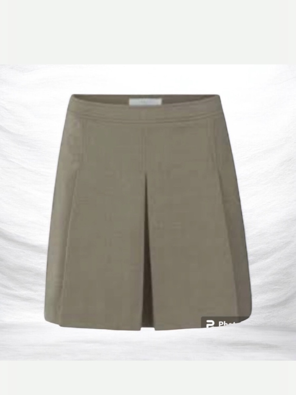 NEW Yaya Pleated Seal  Brown Full Line Mini Skirt Size 38